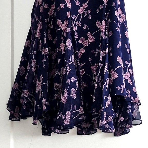 Cinq a Sept Silk Floral Ruffle Annali dress size 4 - Picture 7 of 11